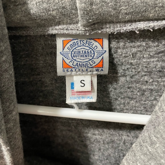 Ebbets Field Flannels Hooded Sweatshirt Grey Medium USA Made Minneapolis Millers - Picture 6 of 7